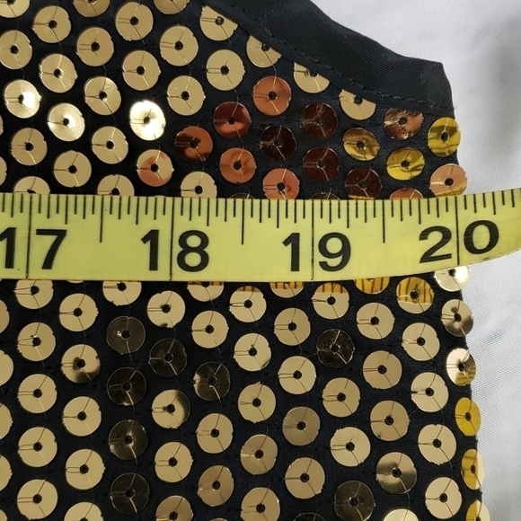 Vintage Petite Impressions Gold Black Sequin Tank - Picture 6 of 10